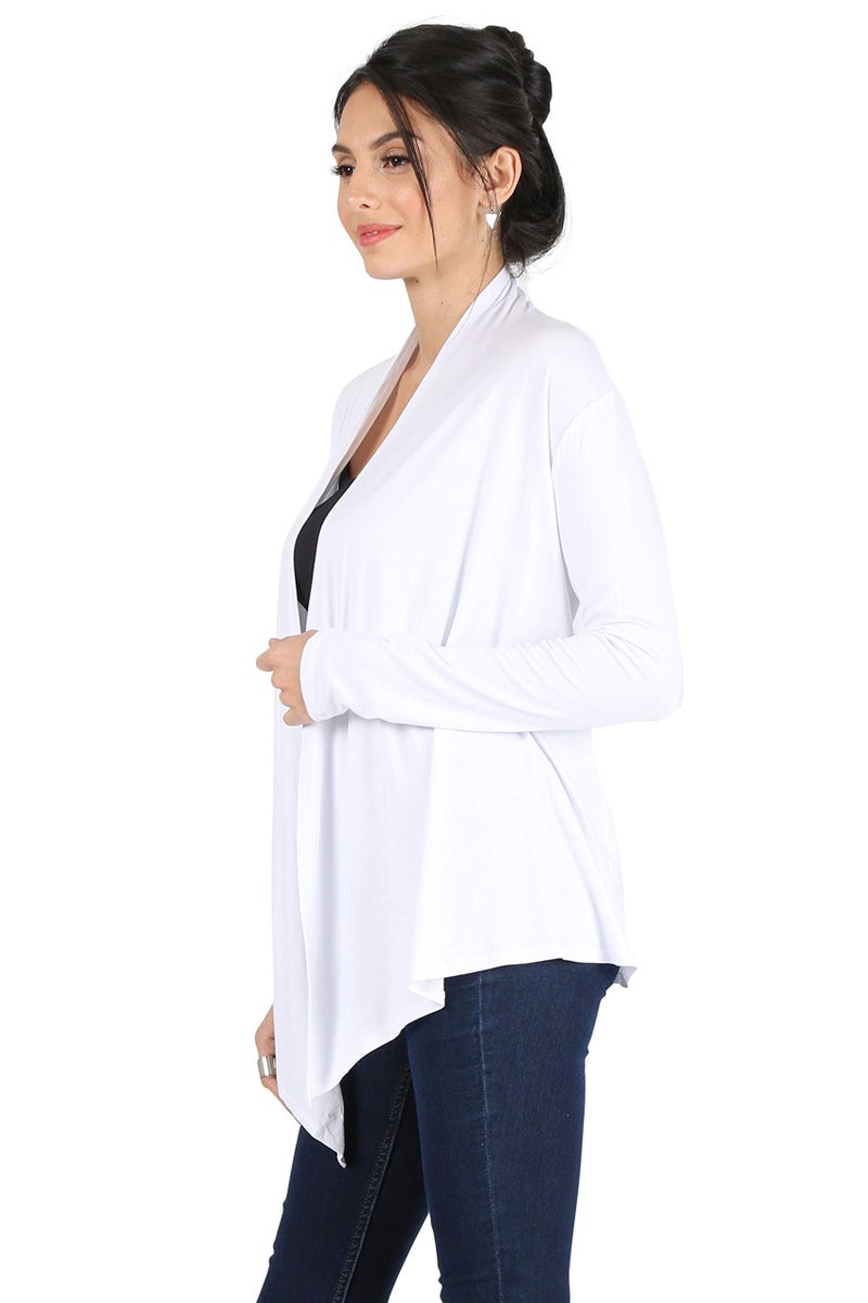 Simlu Lightweight White Cardigans for Women Reg and Plus Size Light Cardigans for Women Summer Long Sleeves, Medium - Image 3